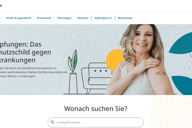 Screenshot Startseite impfen.de