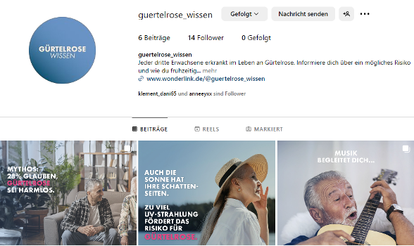 Screenshot guertelrose_wissen auf Instagram
