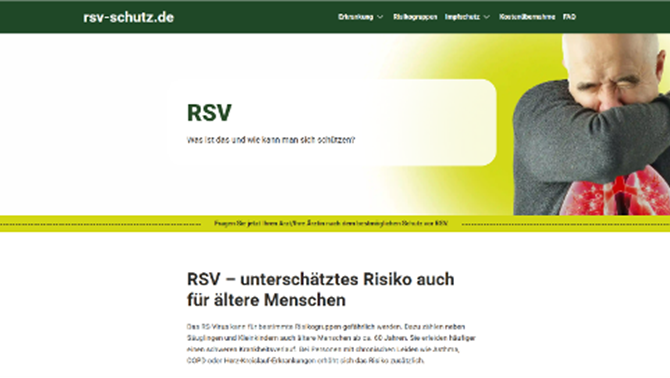 Screenshot der Website RSV-Schutz