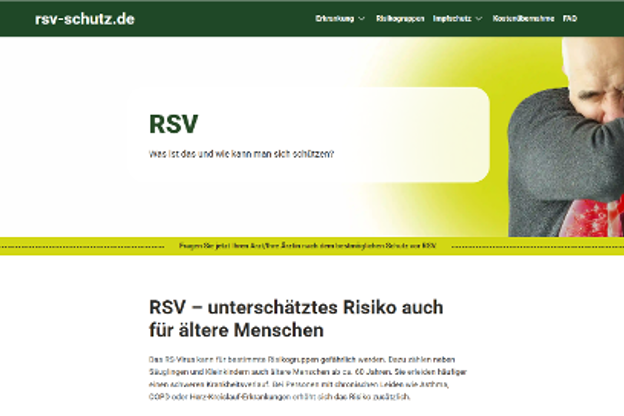 Screenshot der Website RSV-Schutz